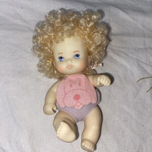 5.5" Vintage 1980s Hasbro Love Bye Bye Baby Doll Rubber Posable  Blonde Curly
